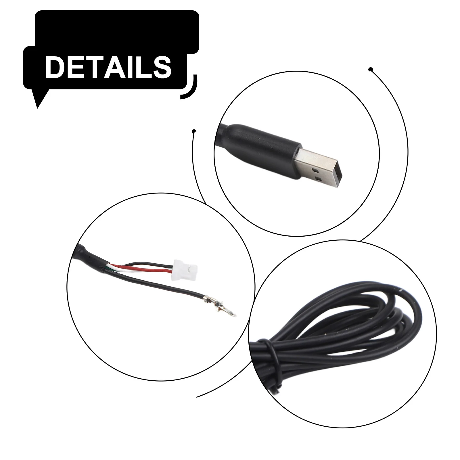 USB Replacement Cable for Logitech C920 C930e Webcam 1 8m Long Repair Wire for HD Video and Online Meeting Use