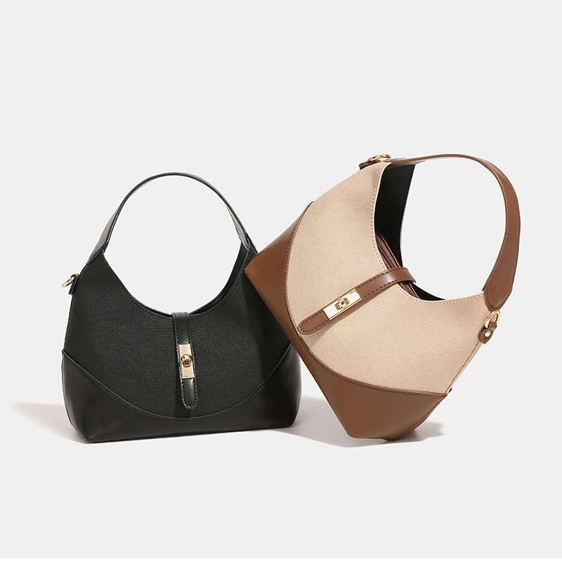 

Retro Contrast Color Small Bag Exquisite Versatile Underarm Bag Commuting Versatile Shoulder Bag Trendy Fashion Crossbody Bag