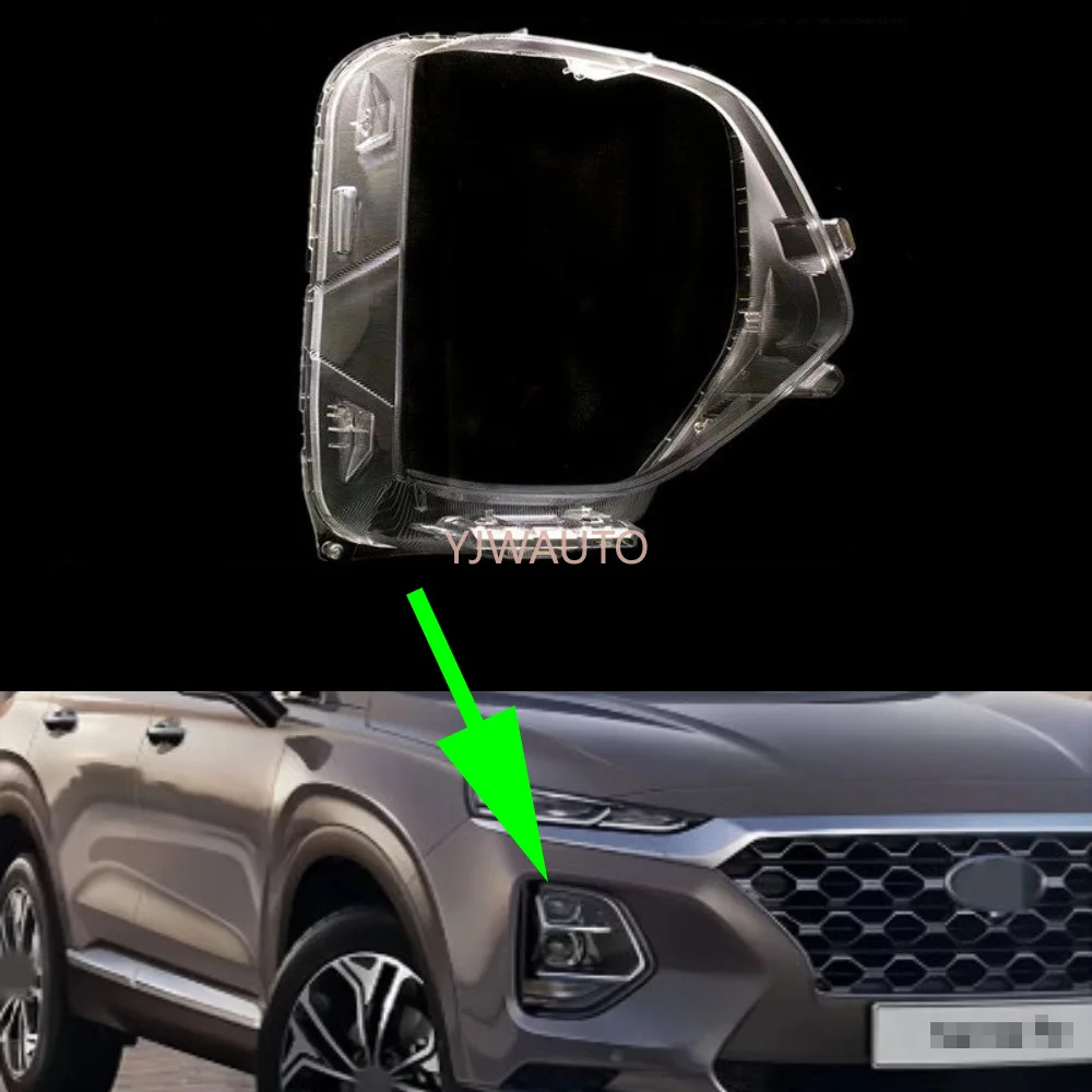 For Hyundai Santa Fe 2019 2020 Headlight Cover Car Headlamp Lens Glass Replacement Front Lampshade Mask Auto Shell