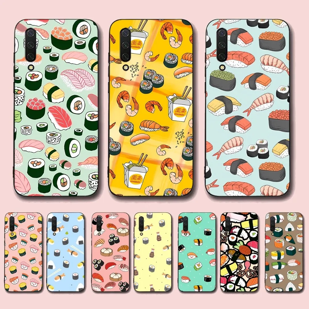 Food Sushi Phone Case For Xiaomi Mi 5X 8 9 10 11 12 Lite Pro 10T PocoX3pro PocoM3 Note 10 Pro Lite