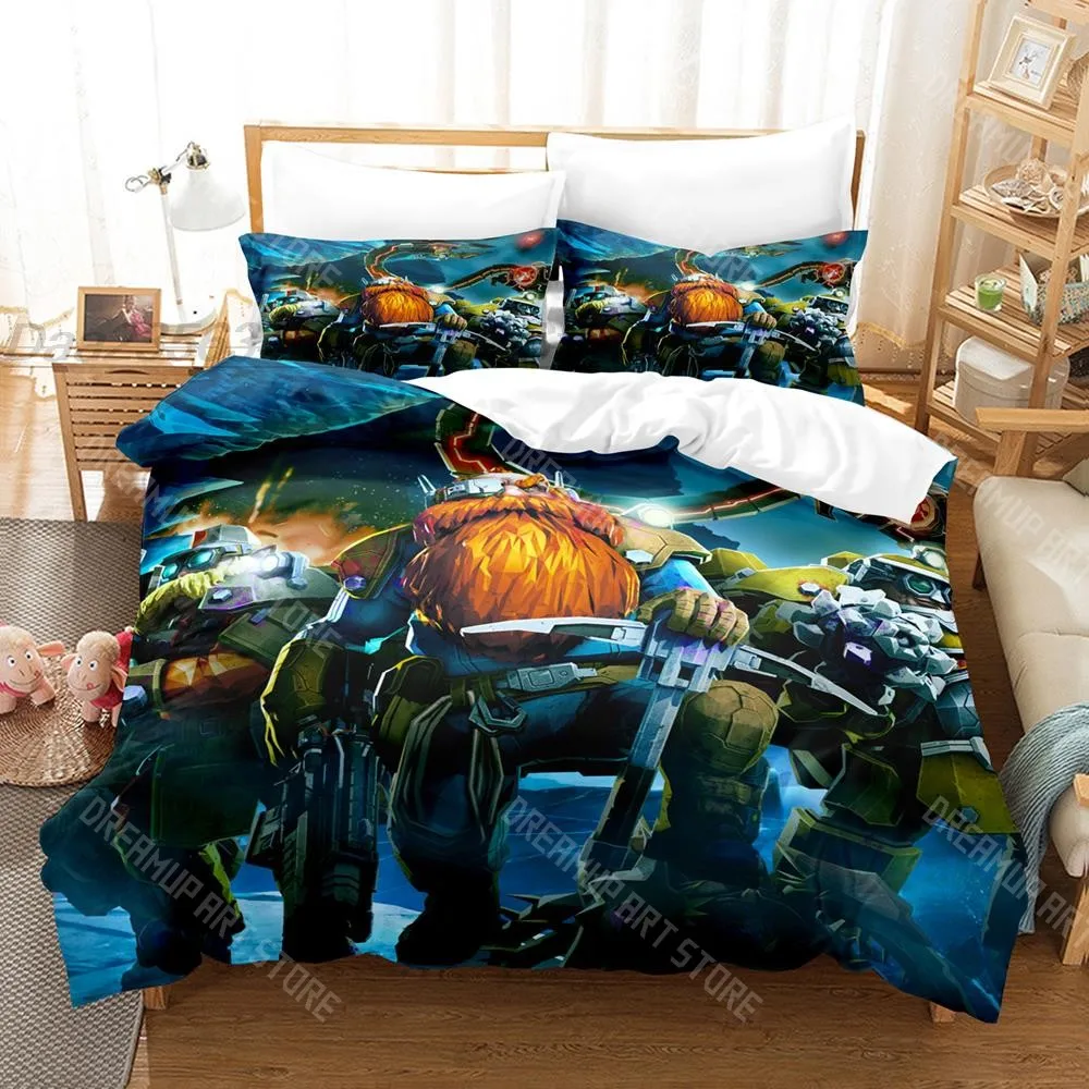 3D Printed Deep Rock Galactic Bedding Set for Boys Girls Duvet Cover And Pillowcase Twin Queen King Full Single Double Sizes