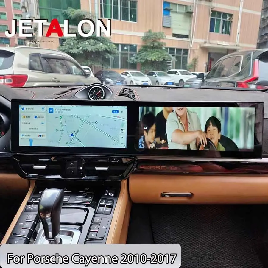 

12.3+12.3-дюймовый интерактивный двойной экран для Porsche Cayenne 2010-2017, автомобильная мультимедийная система Android, навигация, GPS, CarPlay