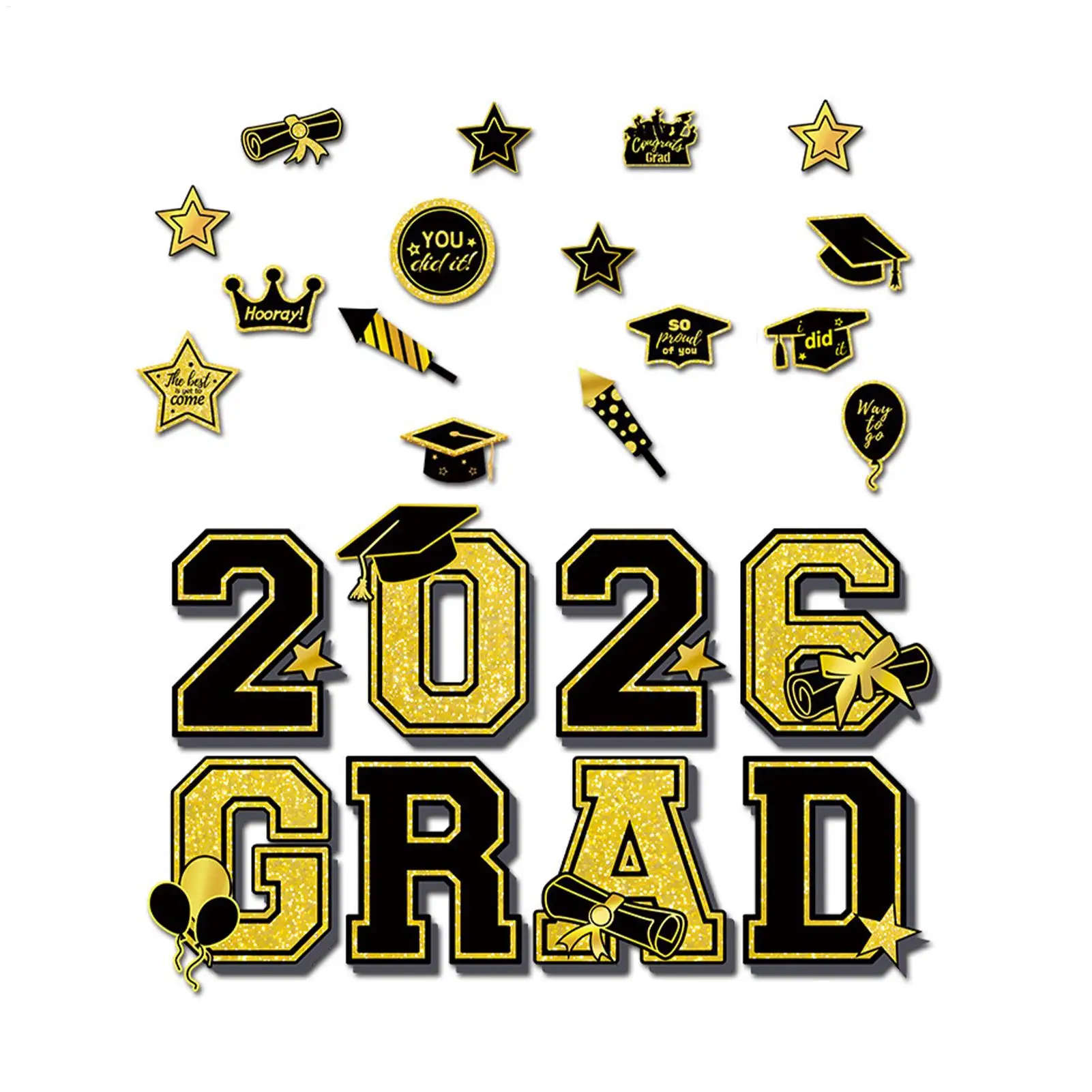 

Graduation Car Magnets 2026 24 Pieces Magnetic Decoration Vehicle Magnets For Refrigerator Garage Door Parade Cruise Graduation