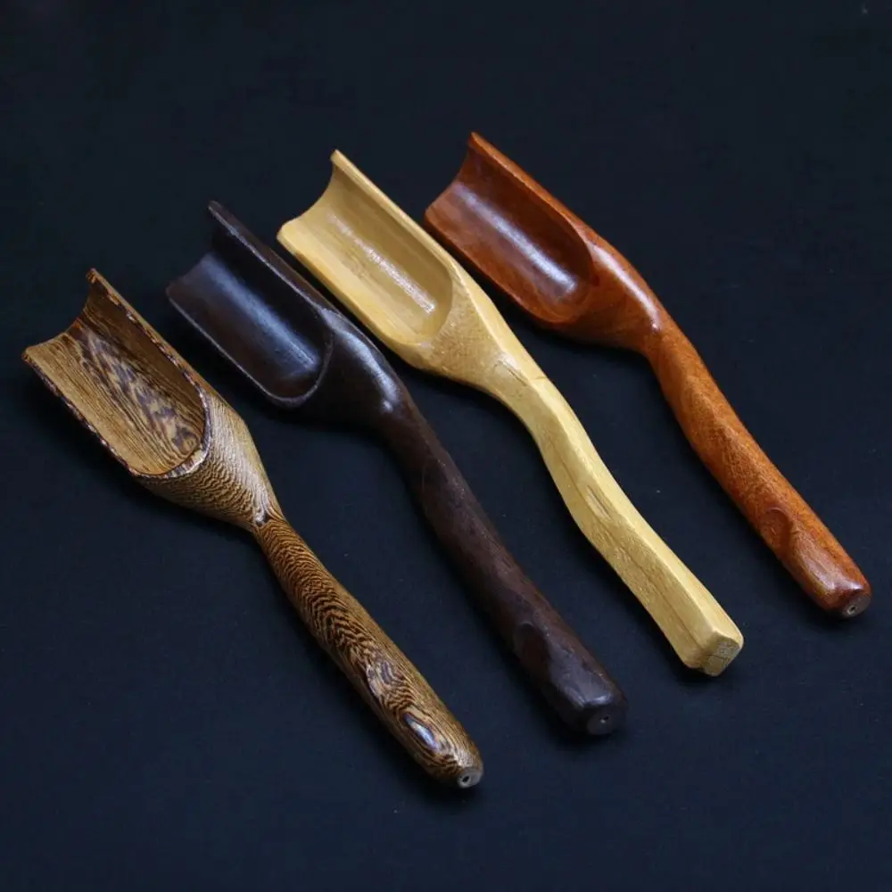 1PC Portable Natural Bamboo Teaspoon Chinese Retro Style Tea Scoop Wooden Teaspoon Kongfu Tea Delicate Spoon Accessories