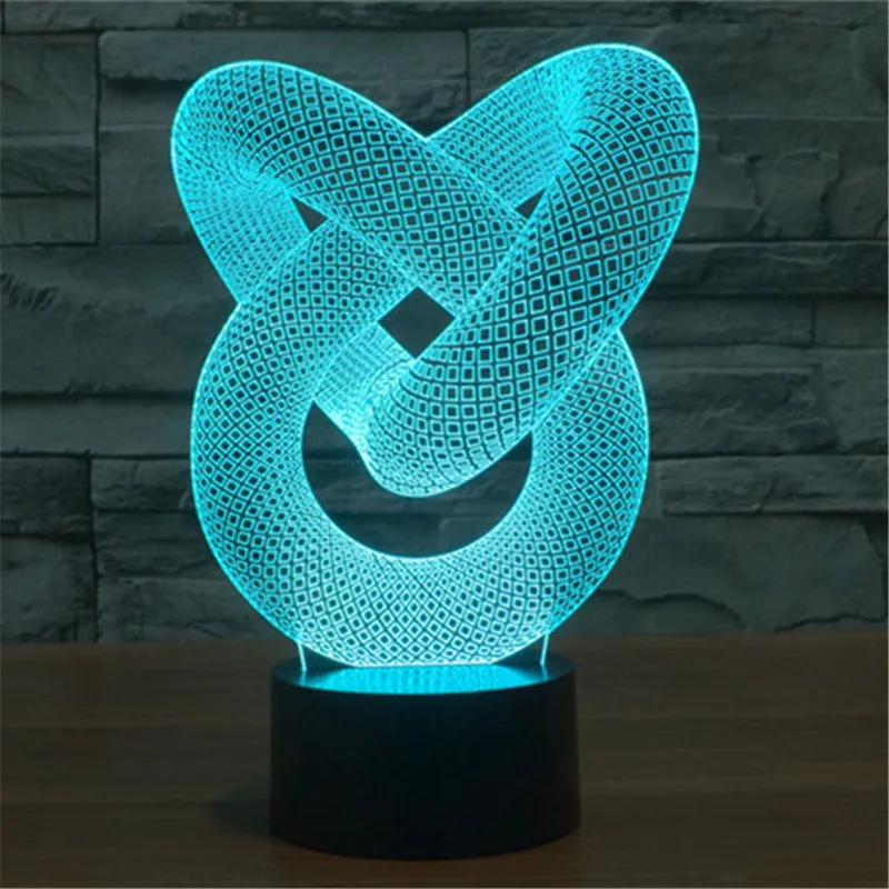 Laser Engraving Python Touch 3D LED Night Light Home Decoration Table Lamp Bedroom Table Lamp RGB Gradient Atmosphere Light