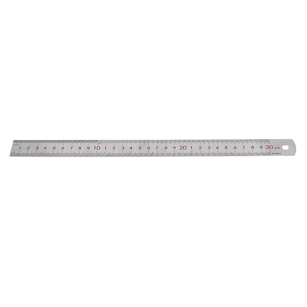 Stainless Steel Measuring Ruler 30Cm Double Sided Metric Conversion Straight Edge For Drawing Cutting Carpentry