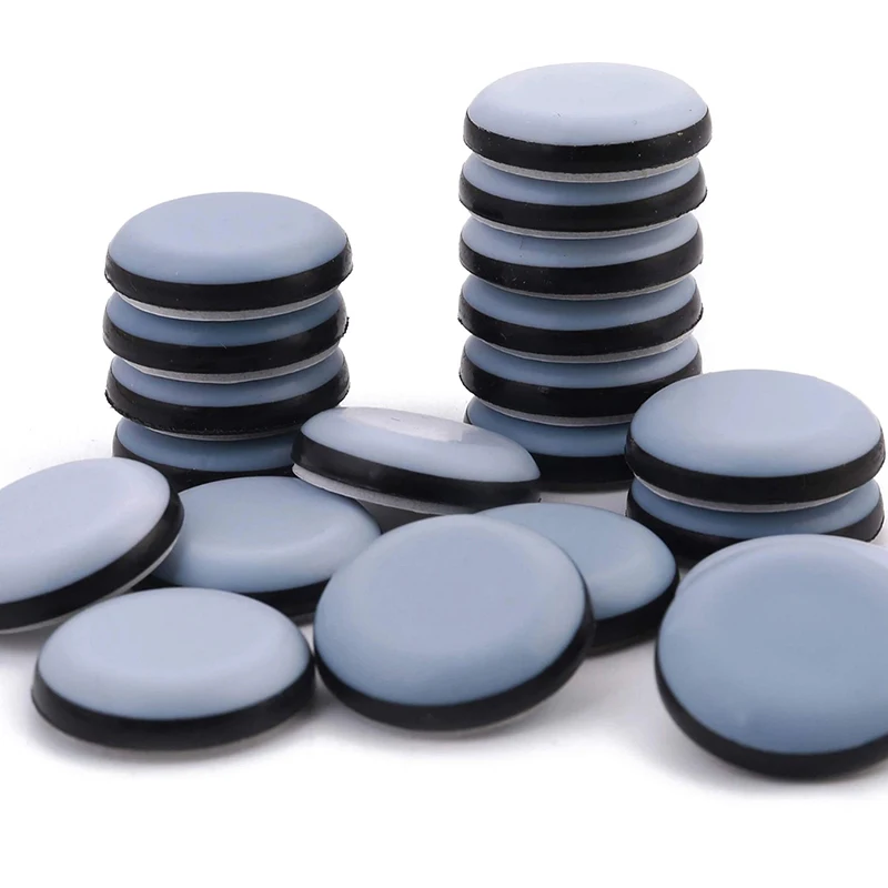 

12 шт./компл. направляющие для ног, раздвижные накладки, ползунки для домашней мебели, мебельные направляющие, квадратные напольные движущиеся накладки из ПТФЭ, ножки для стола, стула