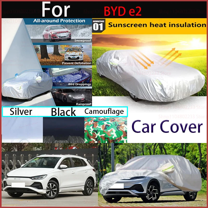 

Universal Full Car Covers Outdoor Sun Protection Cover Reflector Dust Rain Snow Protective for BYD E2 Car Covers