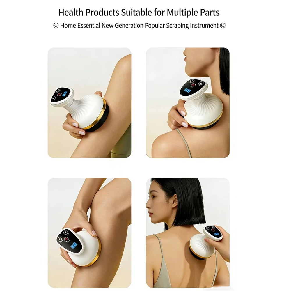 Anti Cellulite Massager Electric Scraping Massager with Suction Cup Rechargeable Home Body Fat Burner Relief Cupping Massager view 3