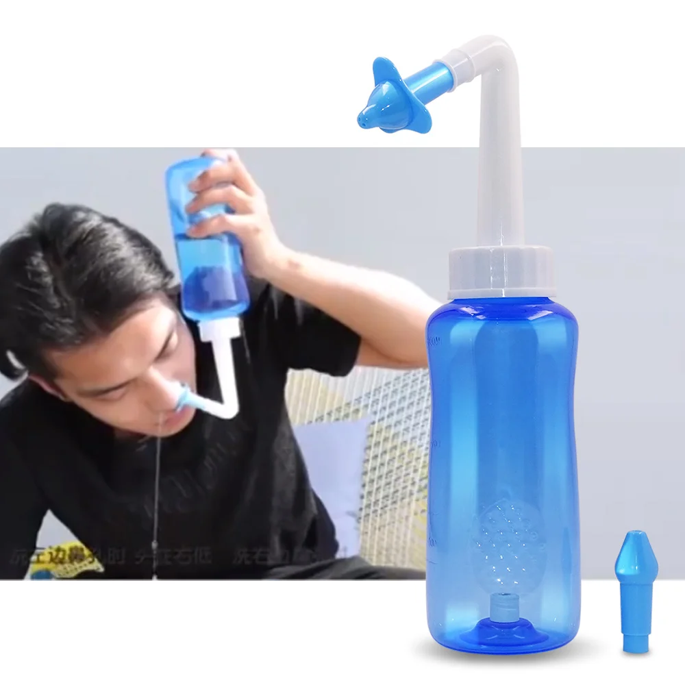 1Set 300ML Nasal Wash Cleaner Nose Protector Cleans Moistens Child Adult Avoid Allergic Rhinitis Neti Pot Dropshipping