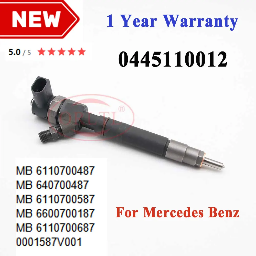 0445110012 For Mercedes C Class 2.2 CDI 1997-2001 New Common Rail Diesel Injector A6110700587 0986435004