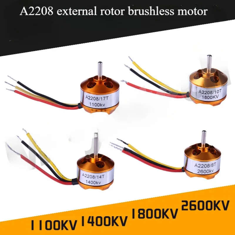 A2208 Motore Brushless 930KV 1000KV 1400KV 2200KV 2700KV Per RC Aereo Multi-elicottero Motore Brushless Qutrunner