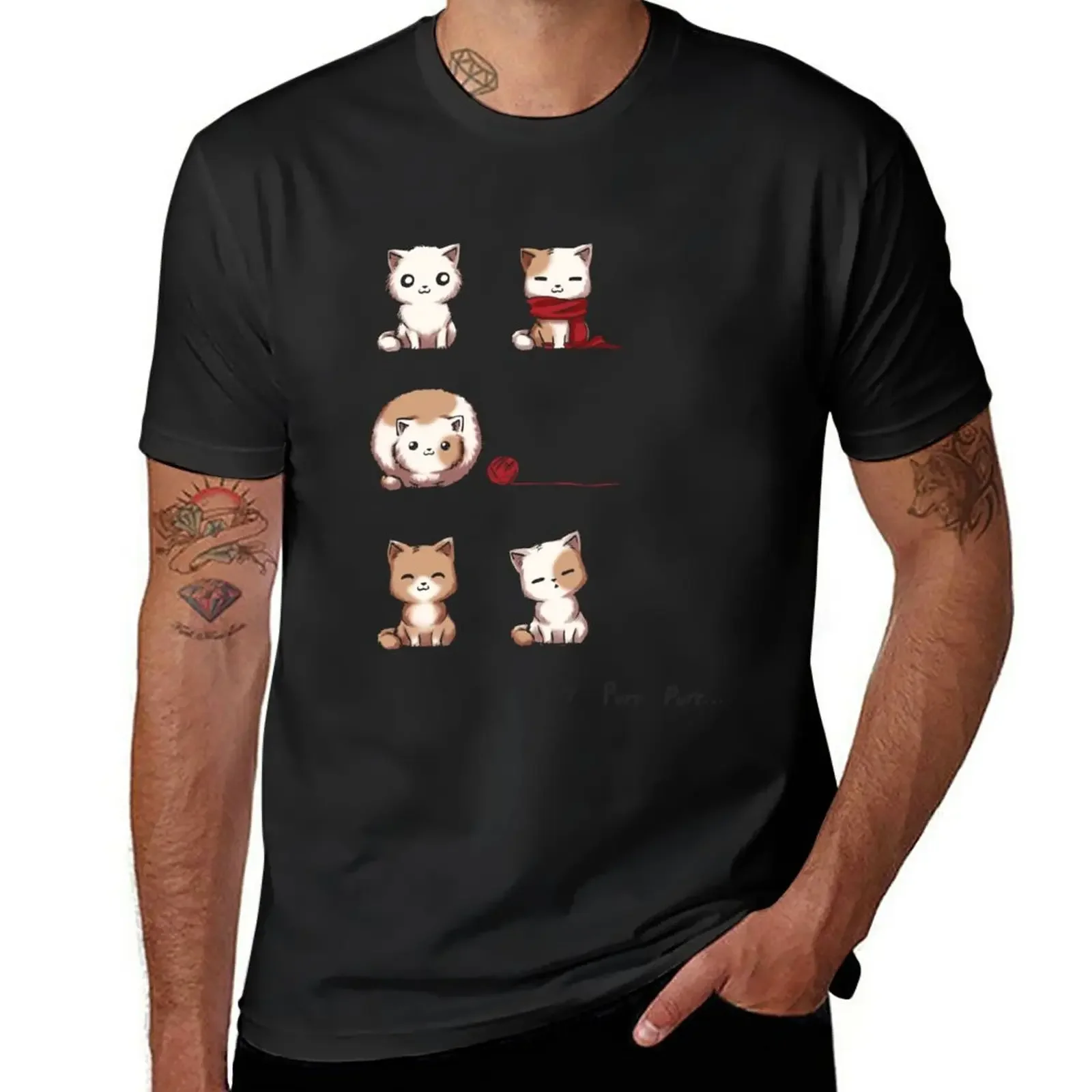 Soft Kitty T-Shirt graphics blacks mens cotton t shirts