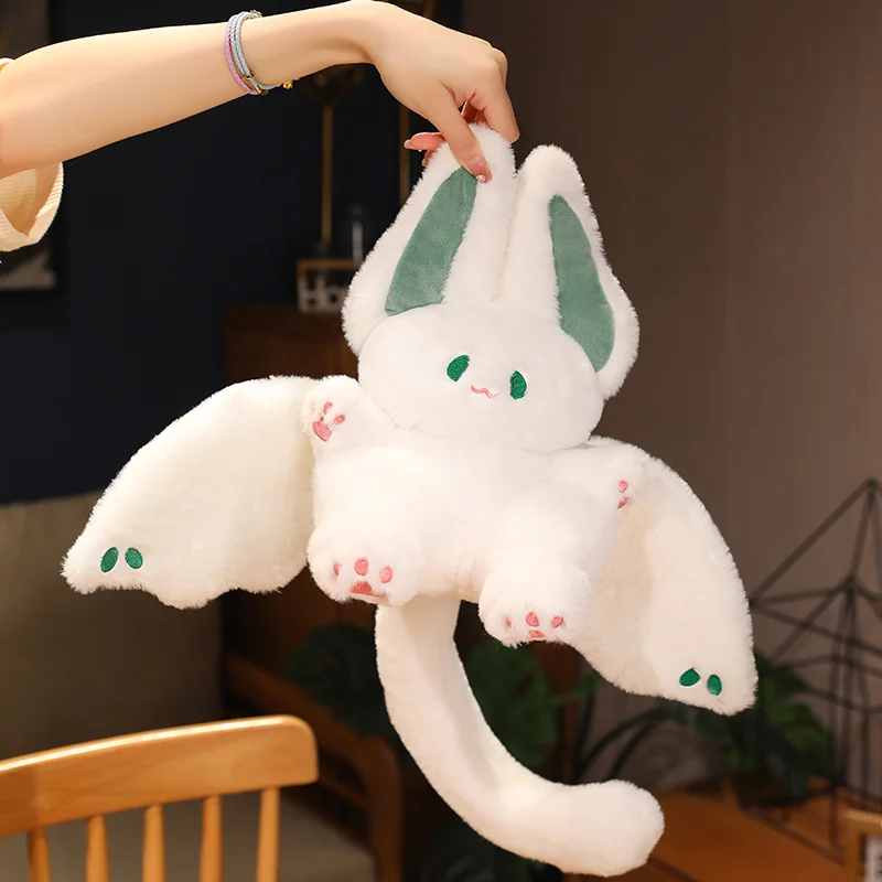 25cm Kawaii Bat Rabbit Plush Toys Flying Rabbit Plushies Stuffed Animals Doll Birthday Gift For Kids Baby Shower Home Decor Xmas