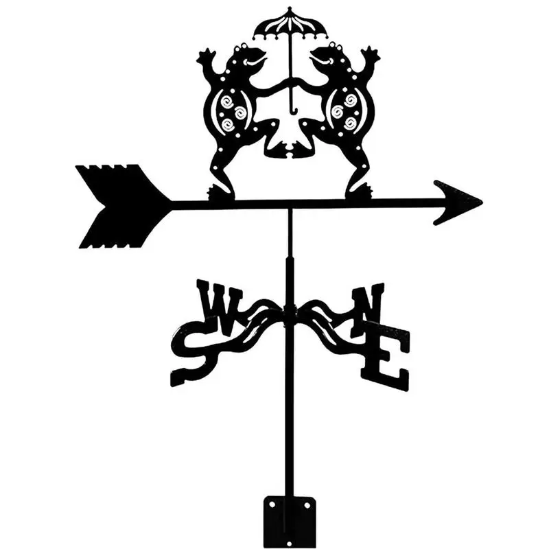 Wind Vane For Yard Iron Weathervane Garden Wind Vane In Metal Outside Stake Weatherproof Wind Direction Indicator For Trellises