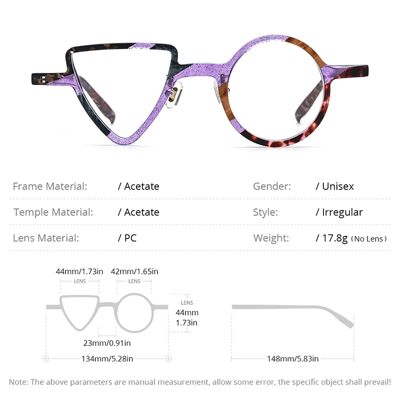 HEPIDEM Acetate Glasses Frame Men 2025 New Retro Round Square Rhomboid Eyeglasses Women Nerd Vintage Eyewear Spectacles 9391