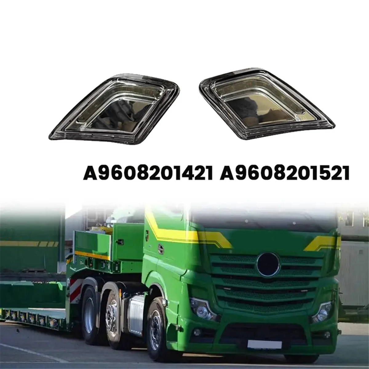 1 Paar vordere Seite Eck leuchte LED Blinker Licht für Mercedes Benz LKW Actros MP5 LKW A9608201421 A9608201521