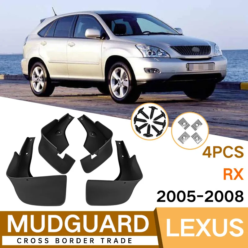 

For Lexus RX 2005-2008 black car mudguard Reduce dust Resist tire dirt car accessories tools