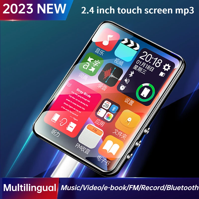 Portable 2.4 Inch MP3 Player, Yophoon New X6 Touch Screen Music Player Bluetooth with Built-in Speaker Multilingual Walkman