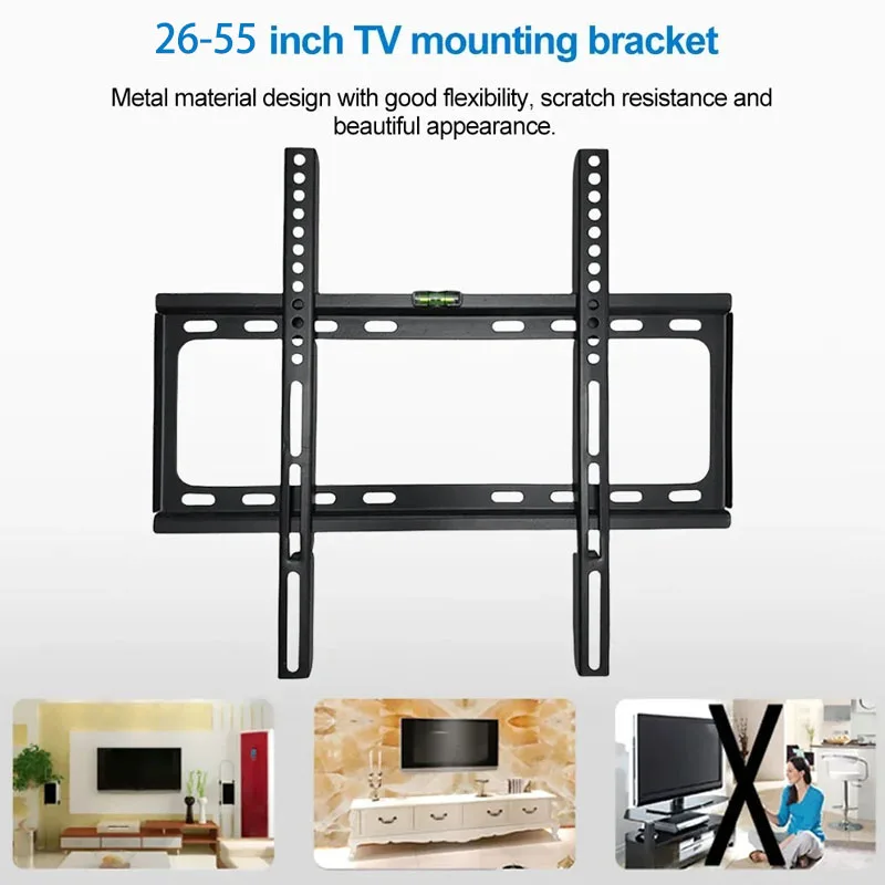 

Floating wall shelf brackets TV stand vevor 26-55 inches free expansion and contraction bore shelves hardware home improvement