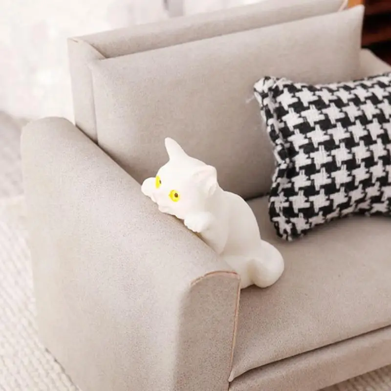 1 Set Accessori per casa delle bambole 1:12 Cuccia in miniatura Casa per animali domestici Gatto e cane Ornamento Mobili Modello Decor Toy