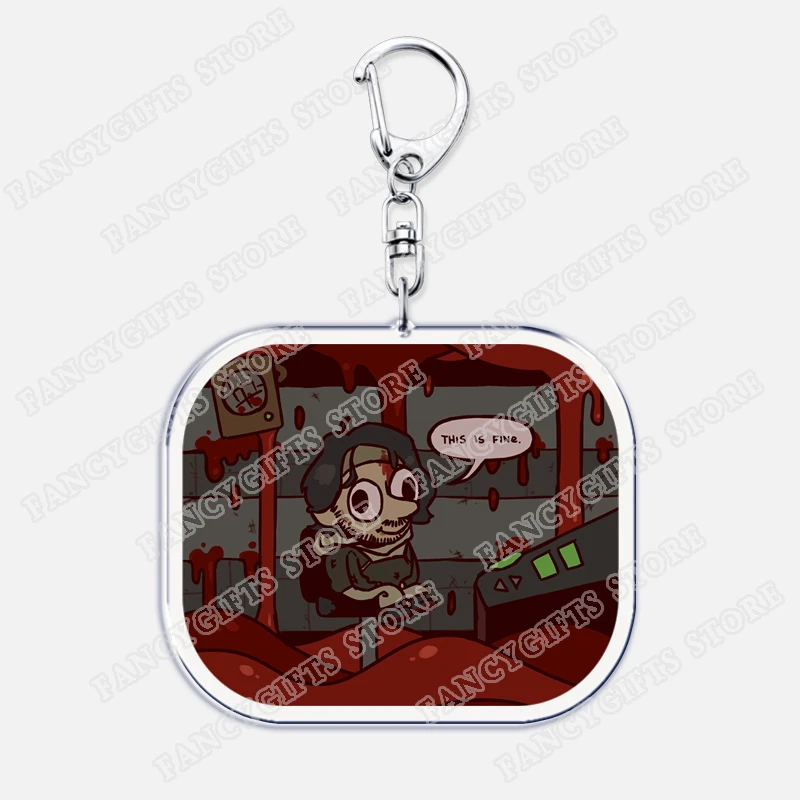Hot Horror Film Iron Lung Keychains for Accessories Bag Game Movie Markiplier Key Chain Ring Fans Gifts Fans Frends Keyrings