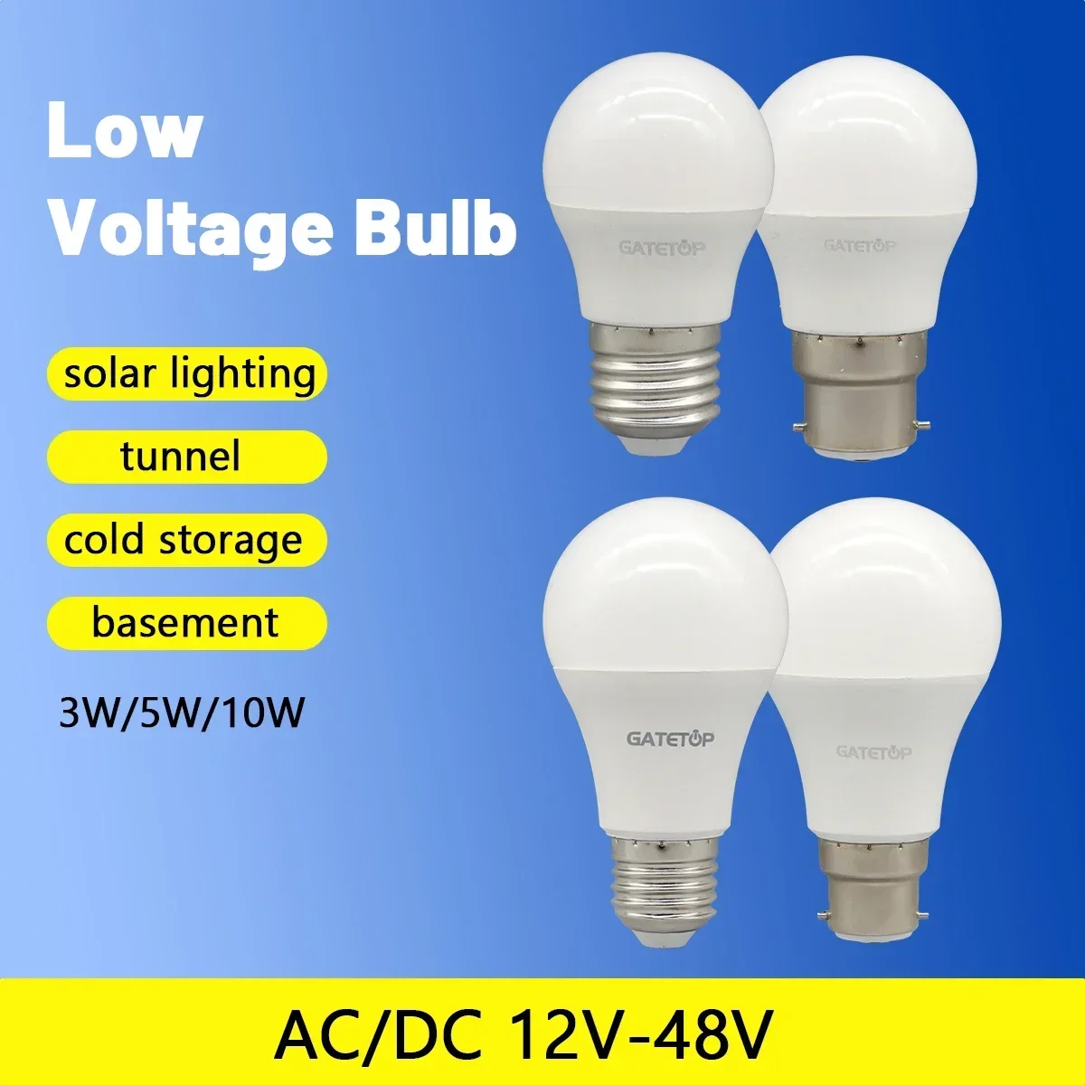 

2 шт. DC AC 12-48V светодиодные лампы E27 B22 lampada luz лампы 3 Вт 5 Вт 10 Вт точечная лампа светодиодные лампы для дома наружное освещение