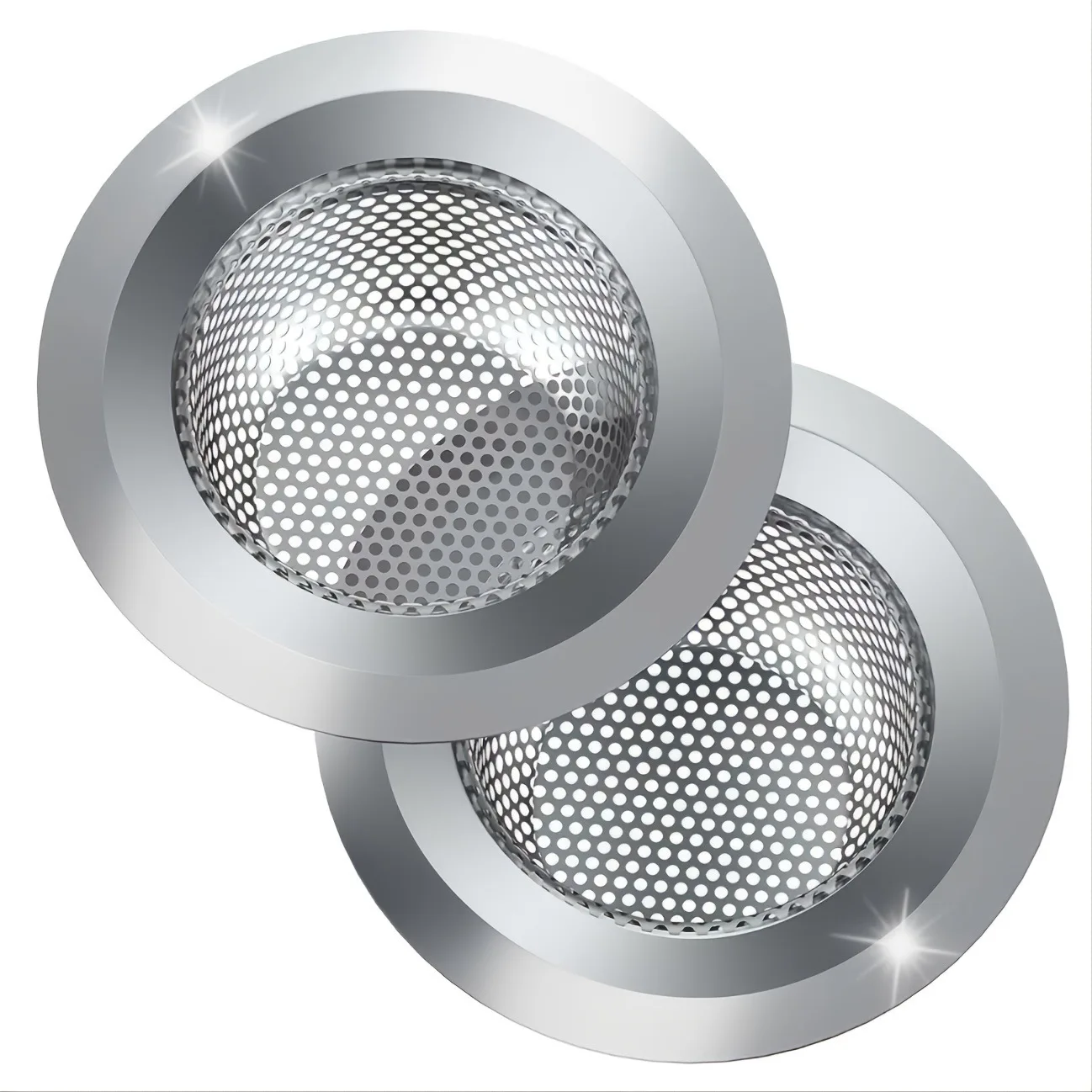 4/6PcsStainless Steel Kitchen Sink Strainer Home Use Vegetable Basin Anti-Clogging Dishwasher Separator Waterway Blockage Preventer