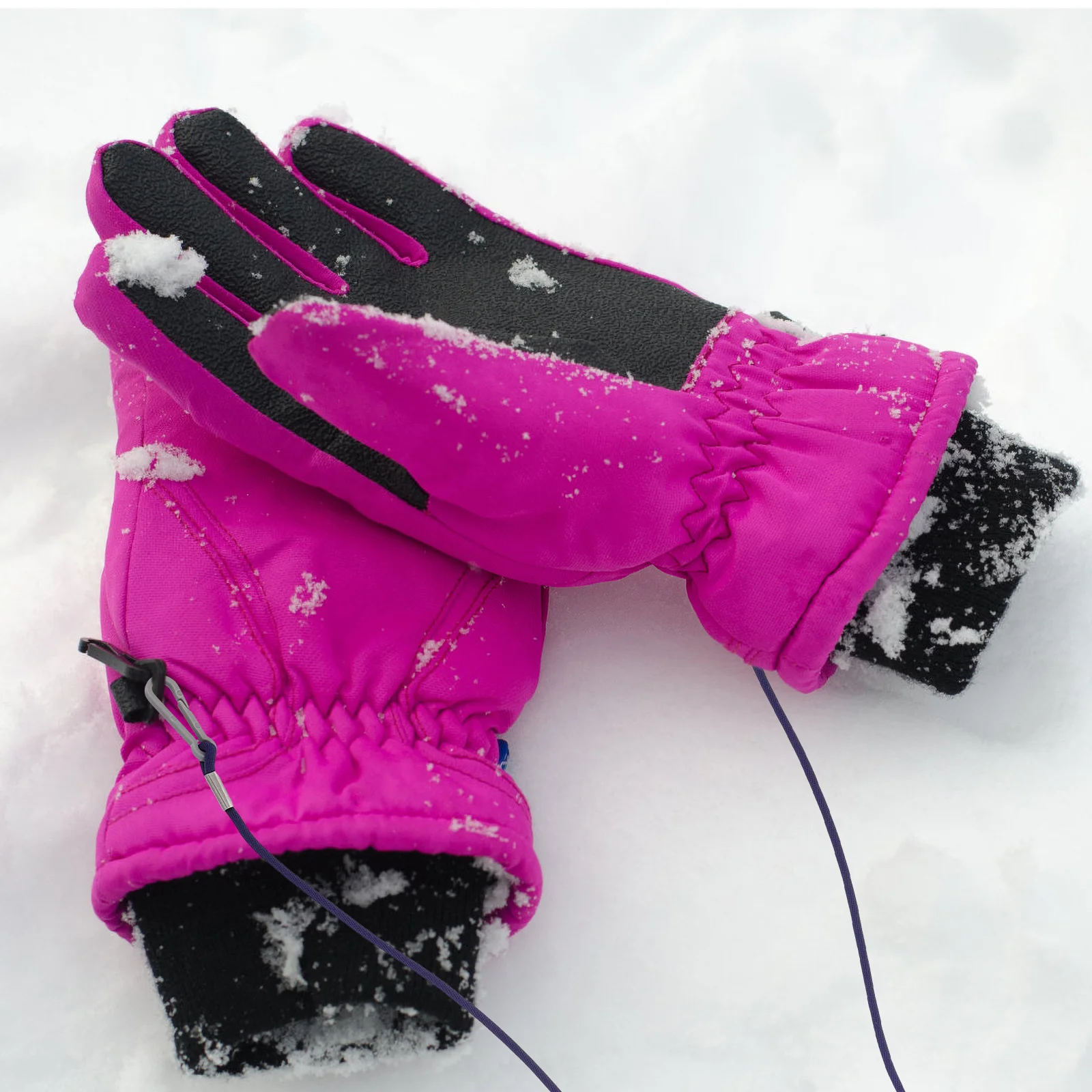 

4 шт. детских страховочных шнурков для зимних перчаток, толстые, для лыж и сноуборда, ремешок-шнурок на шею