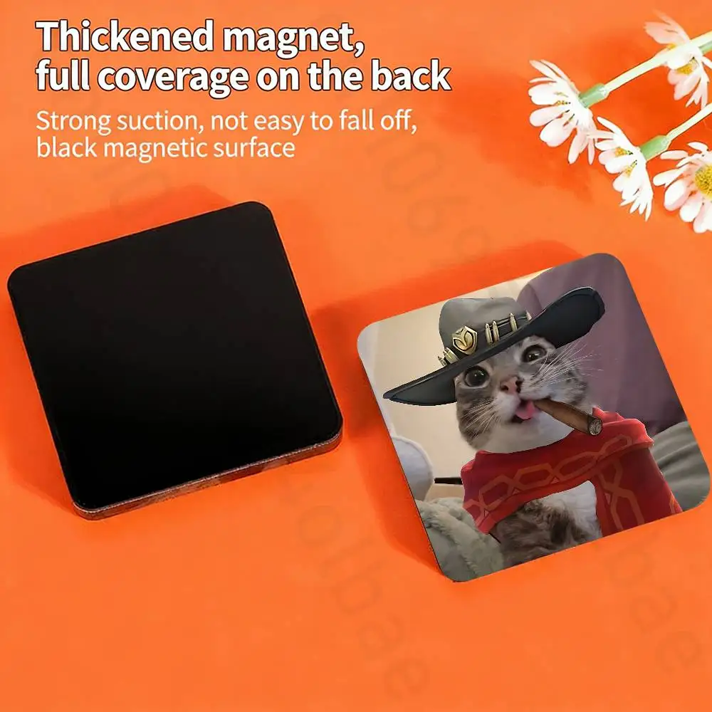 Game O-Overwatch Fridge Magnet Personalized Magnetic Durable Plastic Square Picture Surface Fridge Magnets