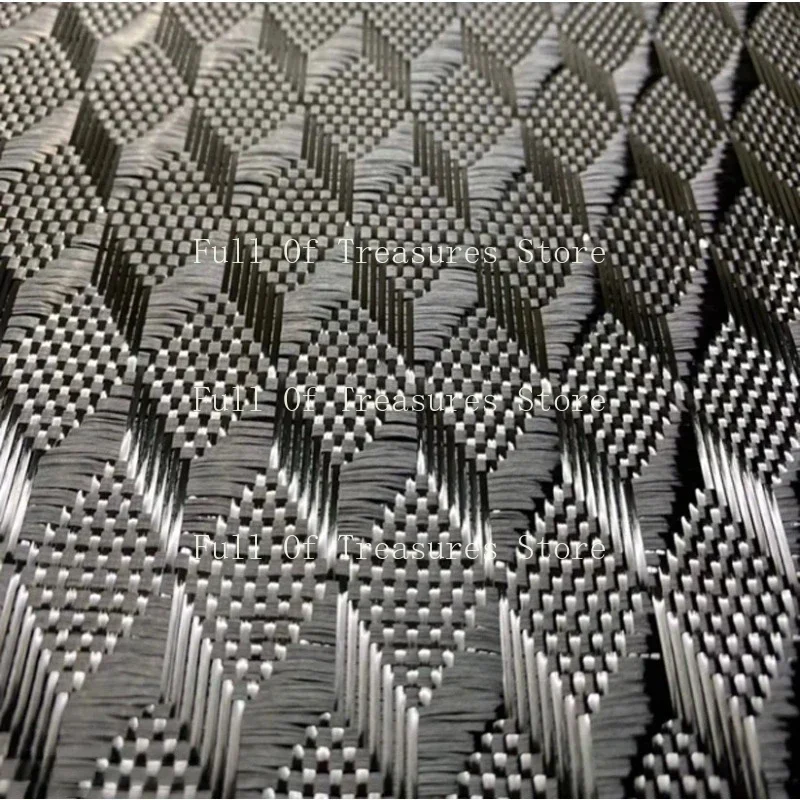 

3K Three-dimensional Honeycomb Diamond Pattern Jacquard Car Motorcycle Helmet Surface Decoration Carbon Fiber Cloth