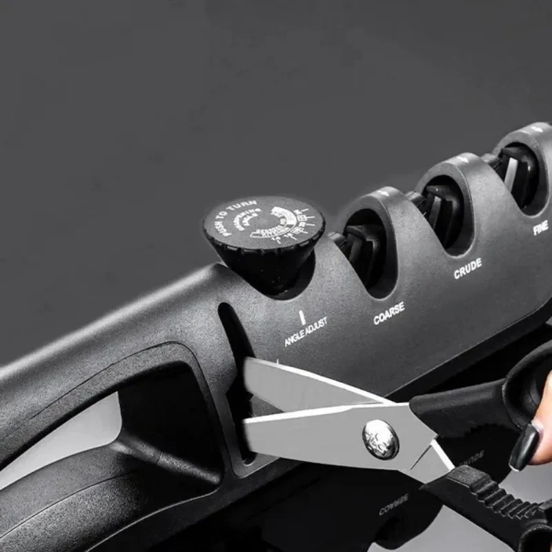 New Upgrade Angle Adjustable Knife Sharpener Professional 4 In 1 Kitchen Knives Grinder Scissors Sharpening Stone Home Tools