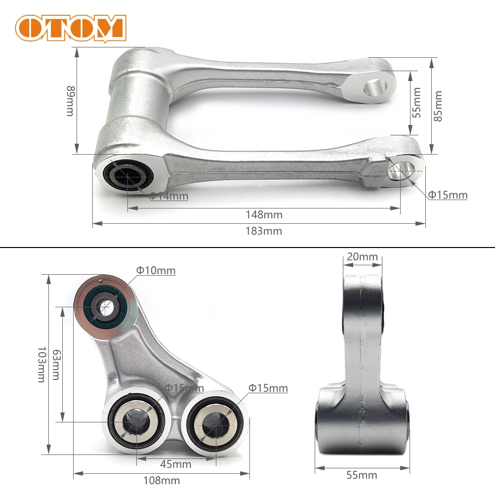 OTOM Motorcycle Rear Pull Rod Swingarm Linkage And Rear Shock Triangle Lever Aluminum Forged Linkage ARM For KTM SX XCF FC TC FX