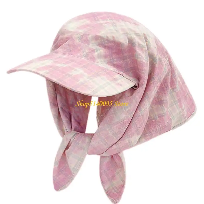 

DXAE Dyed Tying Cotton Baseball Hat With Moisture Wicking Lining Plaids Pattern Sunproof Hat For Women Outdoor Sport Wear