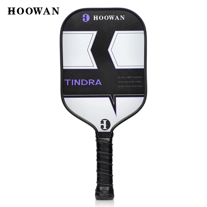 

HOOWAN TINDRA Pickleball Paddle Glass Fiber Lightweight Sturdy Pickle Ball Racket Textured Surface 16mm Polymer Honeycomb Core