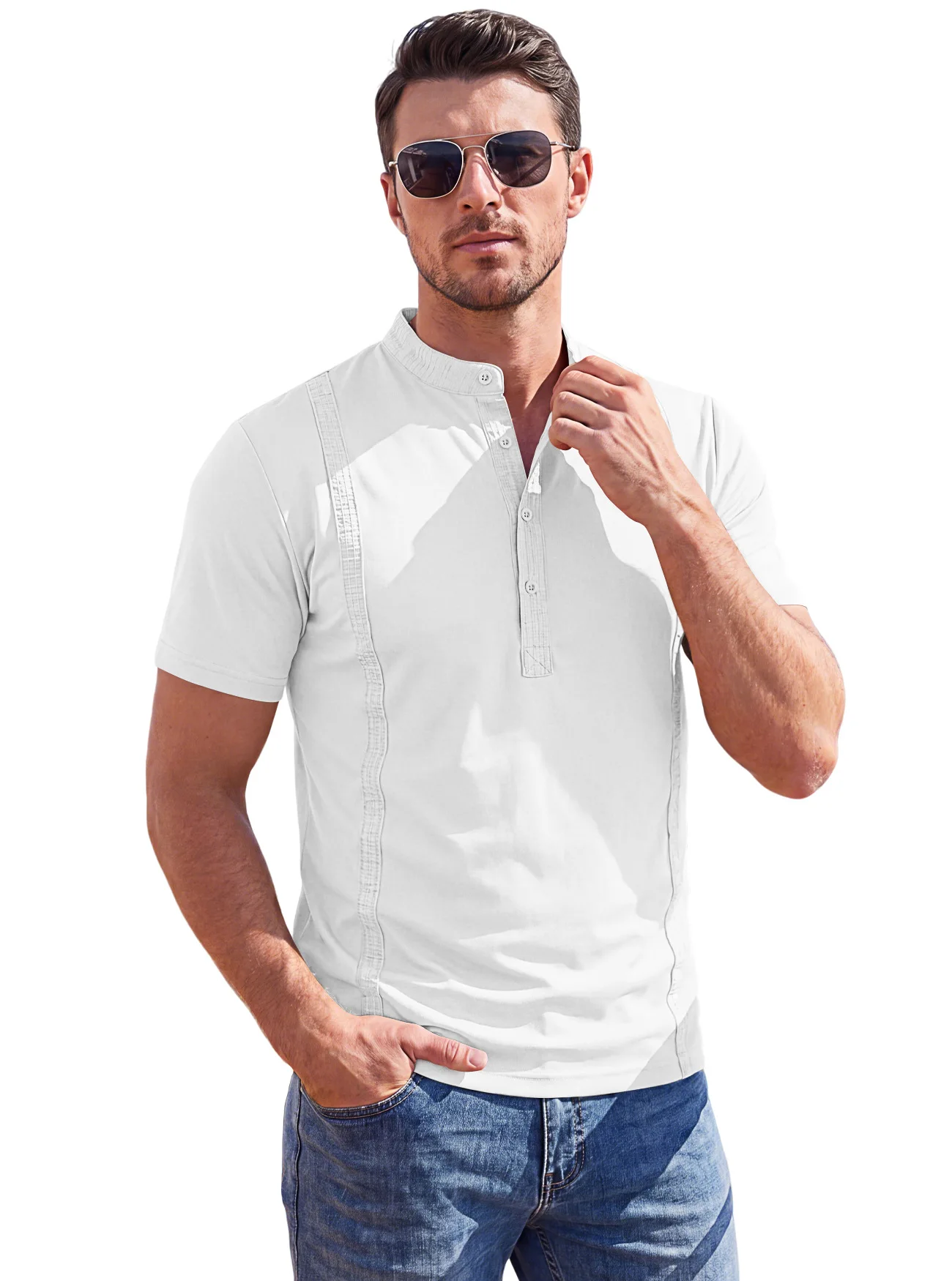 New Summer Men Solid Twill Lapel Polo Shirts Breathable Short Sleeve Lightweight Versatile Daily Casual Male Fashion Tops
