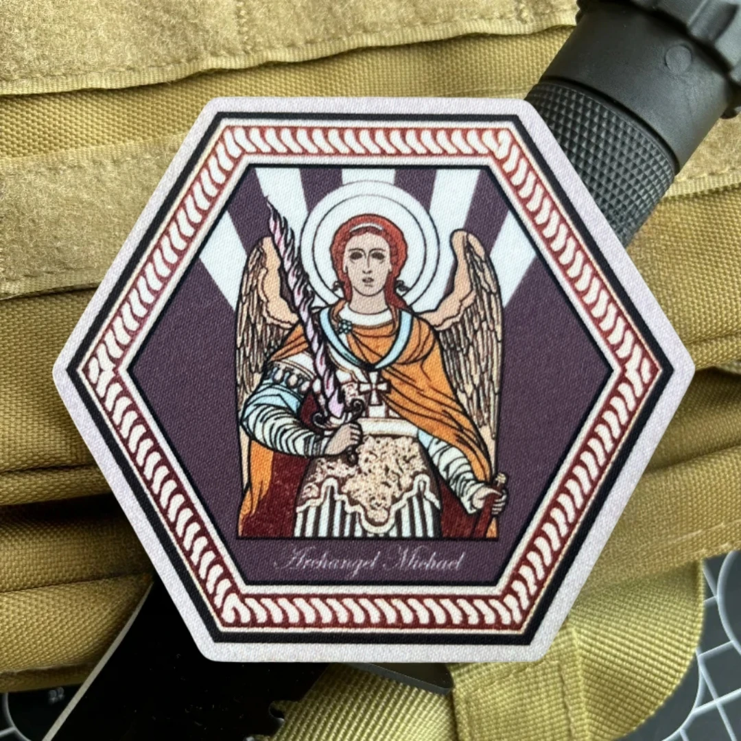 

"Archangel Michael" Funny Morale Badge Patch Military Emblem Tactical Armband Printed Hook and Loop Clothing Backpack Stickers