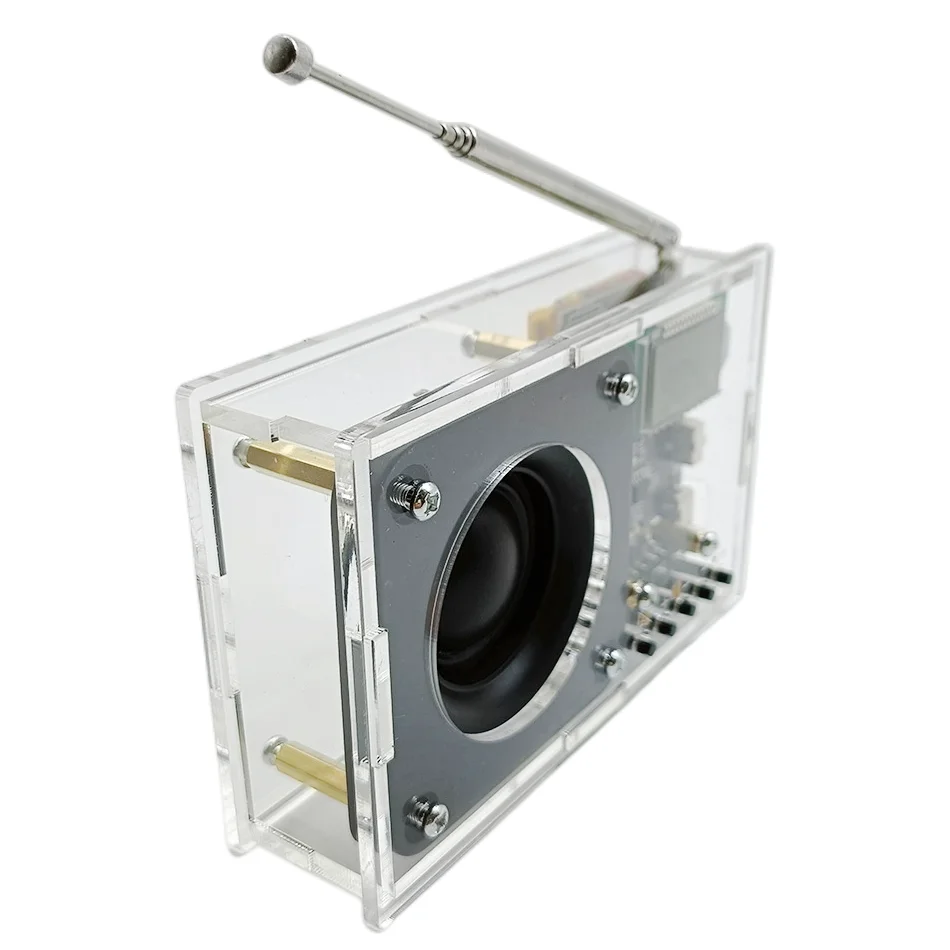 قابلة للشحن لتقوم بها بنفسك عدة إلكترونية DSP راديو FM استقبال وحدة 76-108MHz لتقوم بها بنفسك راديو المتكلم عدة تردد تعديل شاشة LCD