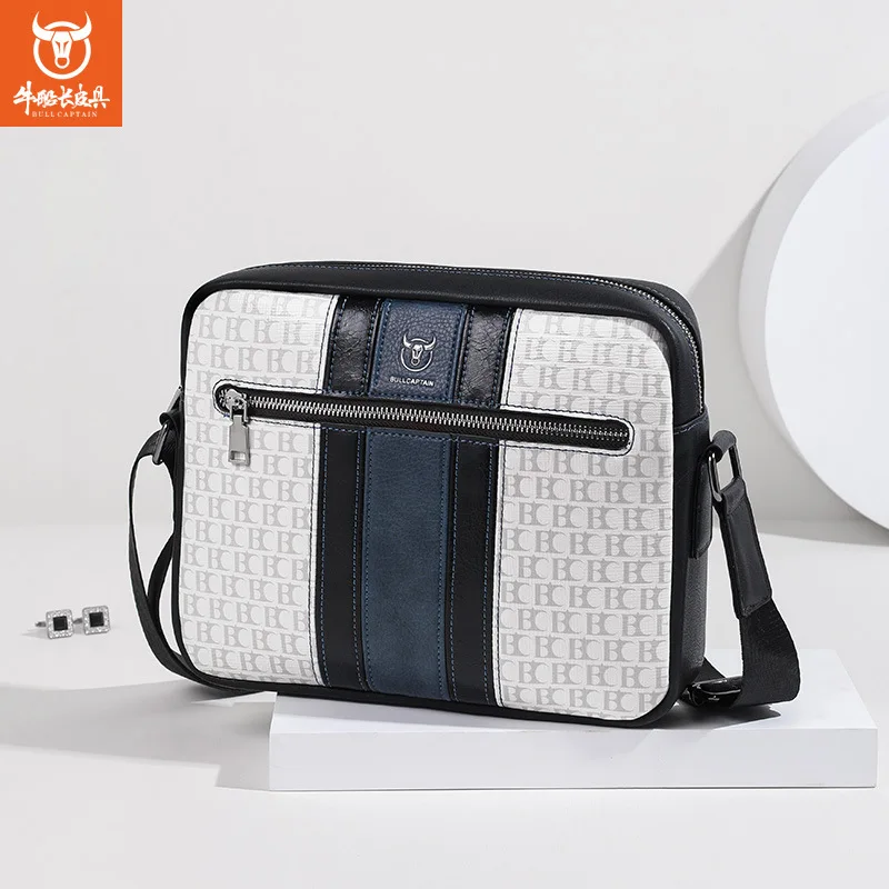 Men's single-shoulder crossbody soft silicone leather horizontal photo camera, large-capacity 10-inch tablet computer ipad bag