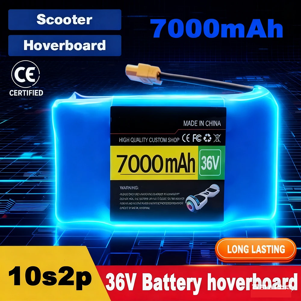 10S2P 18650 بطارية Hoverboard قابلة للشحن بطارية ليثيوم أيون حزمة 36 فولت للكهرباء سكوتر التوازن الذاتي Hoverboard الدراجة الهوائية الأحادية العجلة