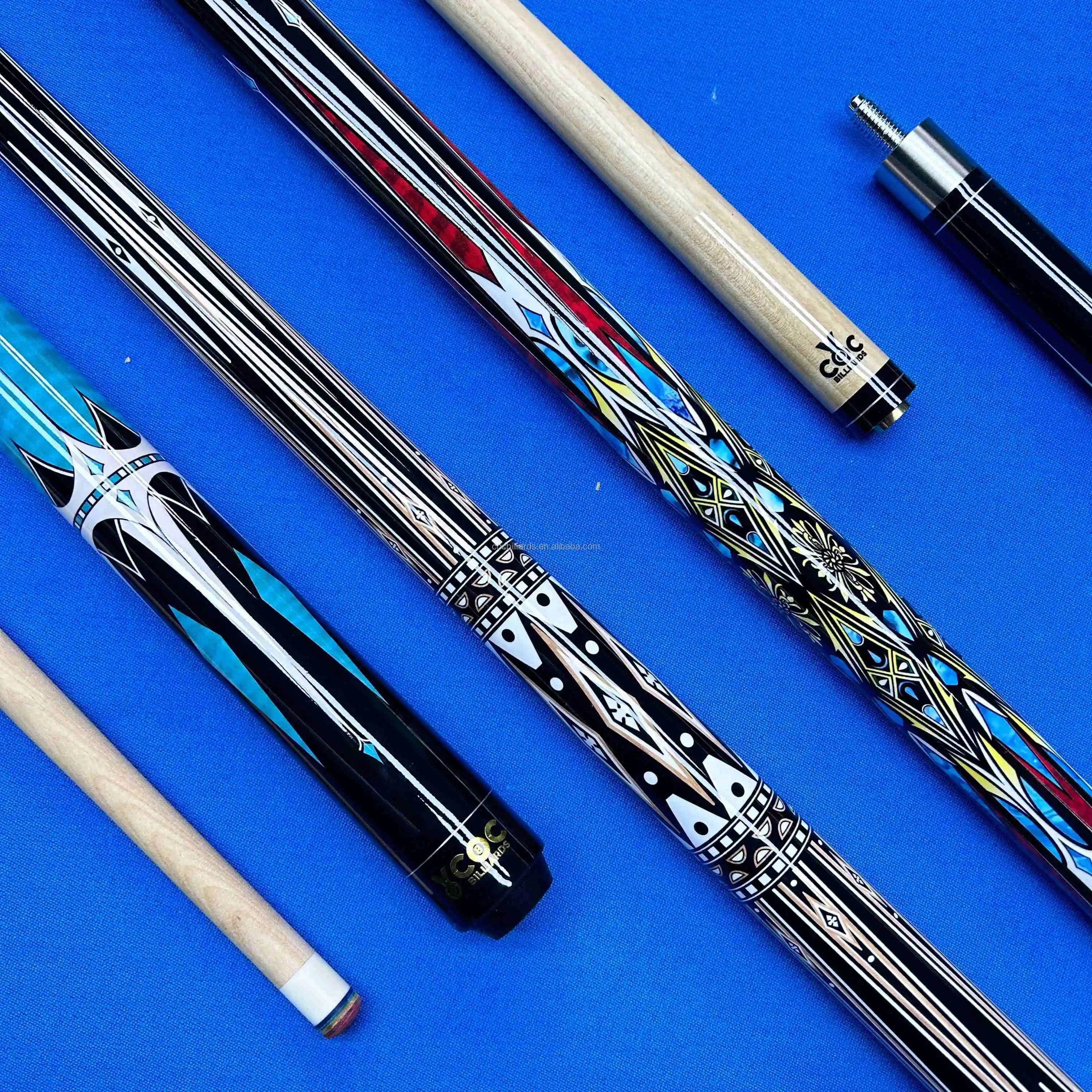 

STLF Direct Factory COC 13mm Pool Cue Stick Maple Wood Durable Play Cue Billiards Maple Butt Wholesale Price