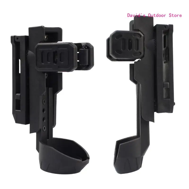 

Tactically Black Flashlight Cover Rotatable Torch Holder Quick Release Belt Clip Open Top Compact Light X3UA