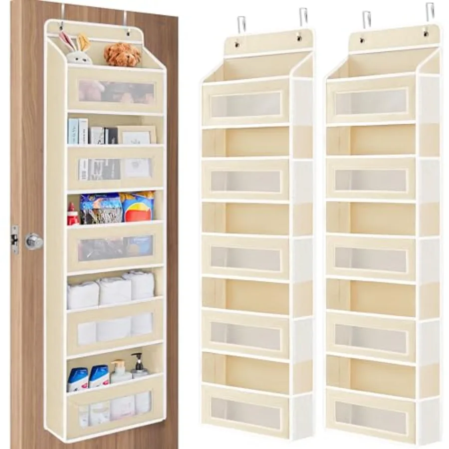 

2 Pack Over Te Door Orgazer Stora 5 Self anging Door Orgazer wit 5 Lar acity Pockets Anti 44 l Load eind Door Stora for edroom