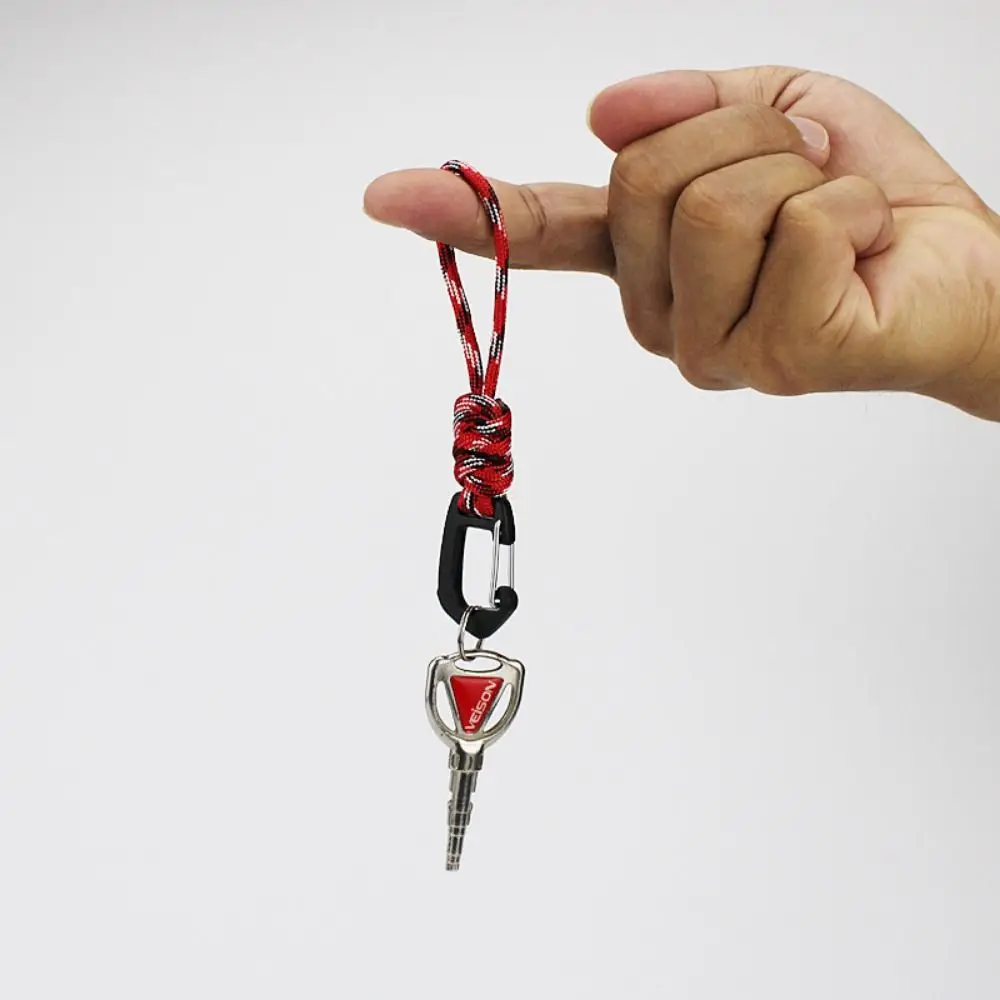 Multifunction Outdoor Camping Key Lanyard 7-core Umbrella Rope Hook Keychain Flashlight Small Tool Braid Rope Sports Accessories