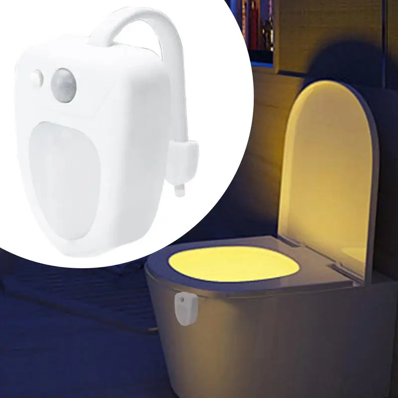 Toilet Seat Smart Motion Sensor Night Light 8/16 Colors Waterproof Backlight For Bowl LED Luminaria Lamp WC Light Home Supply