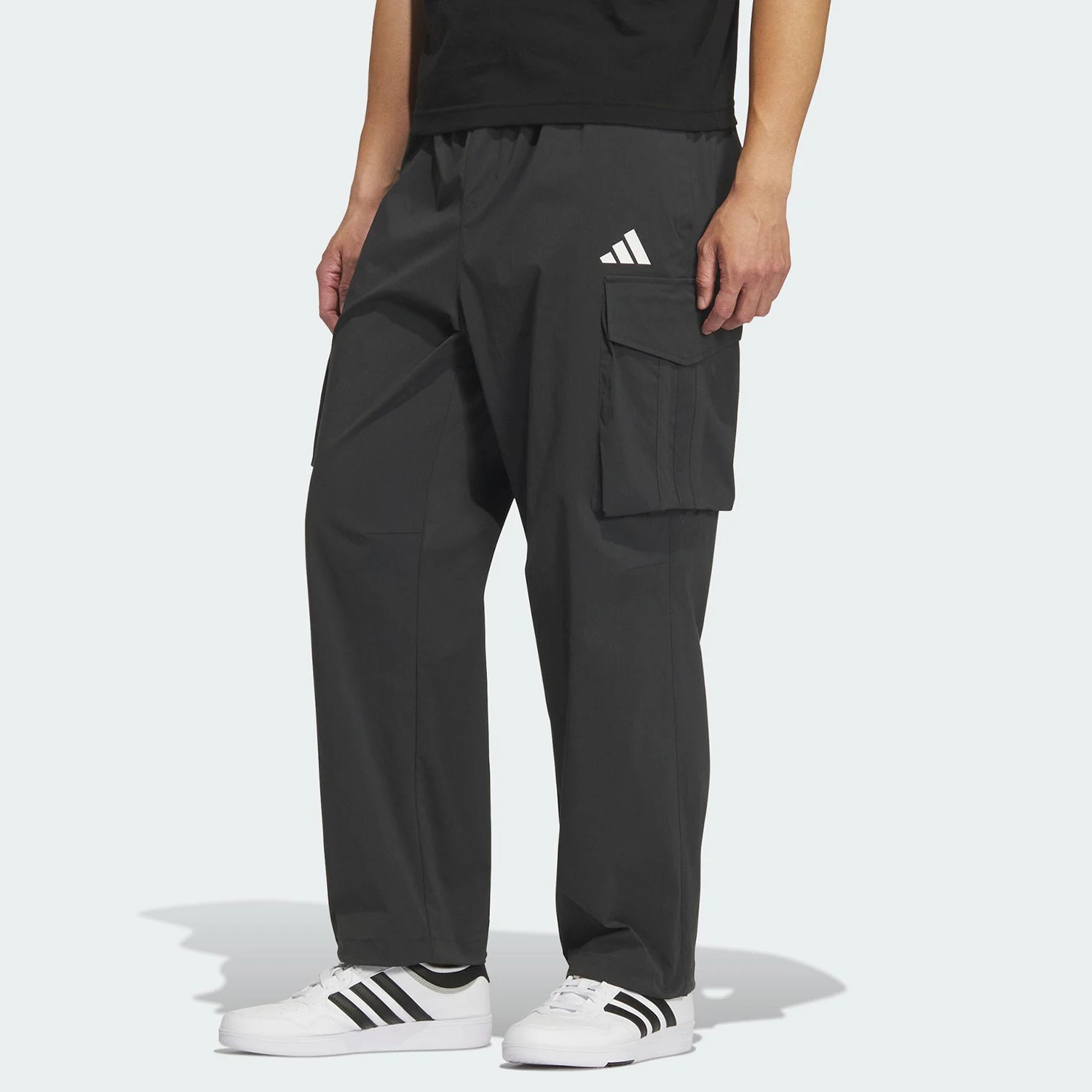 

Adidas genuine 2025 Summer Men's Loose Three-Stripe Cargo Pants KF2481