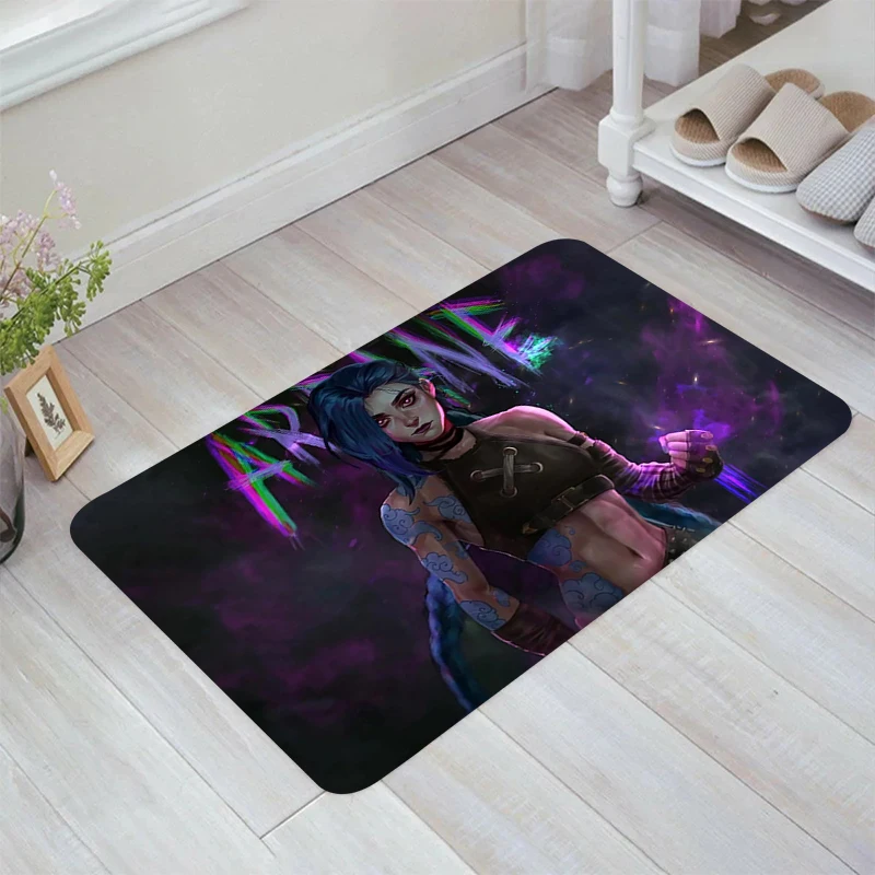 

L-League Of L-Legends Jinx Floor Mat Carpets Room Rugs Kitchen Rug Balcony Home Doormat Entrance Door Foot Carpet Mats Bathroom