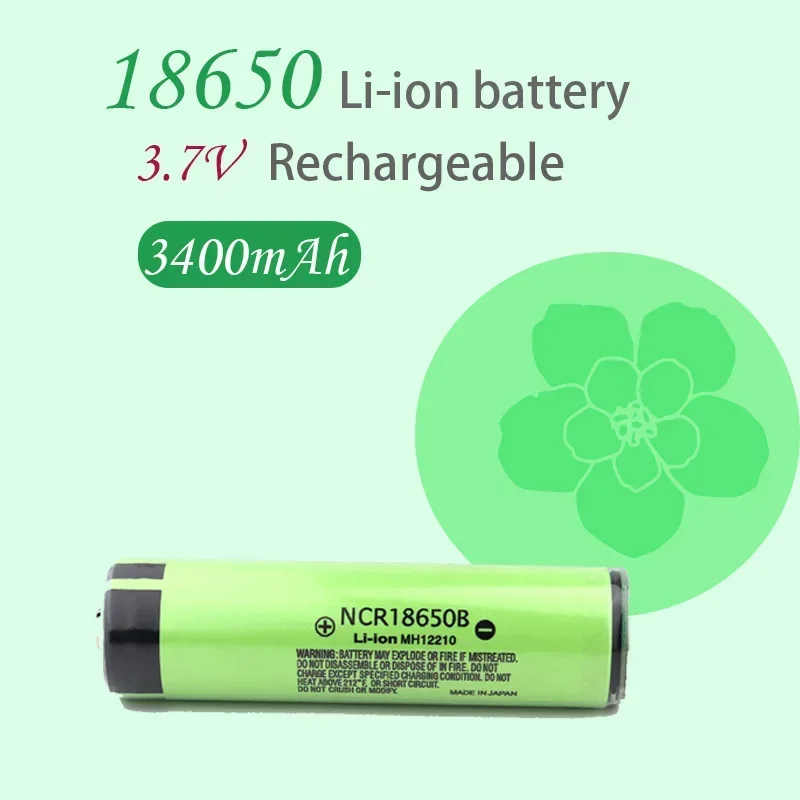 Bateria 18650 Oryginalny, chroniony akumulator litowo-jonowy NCR18650B 3400 mAh 3,7 V