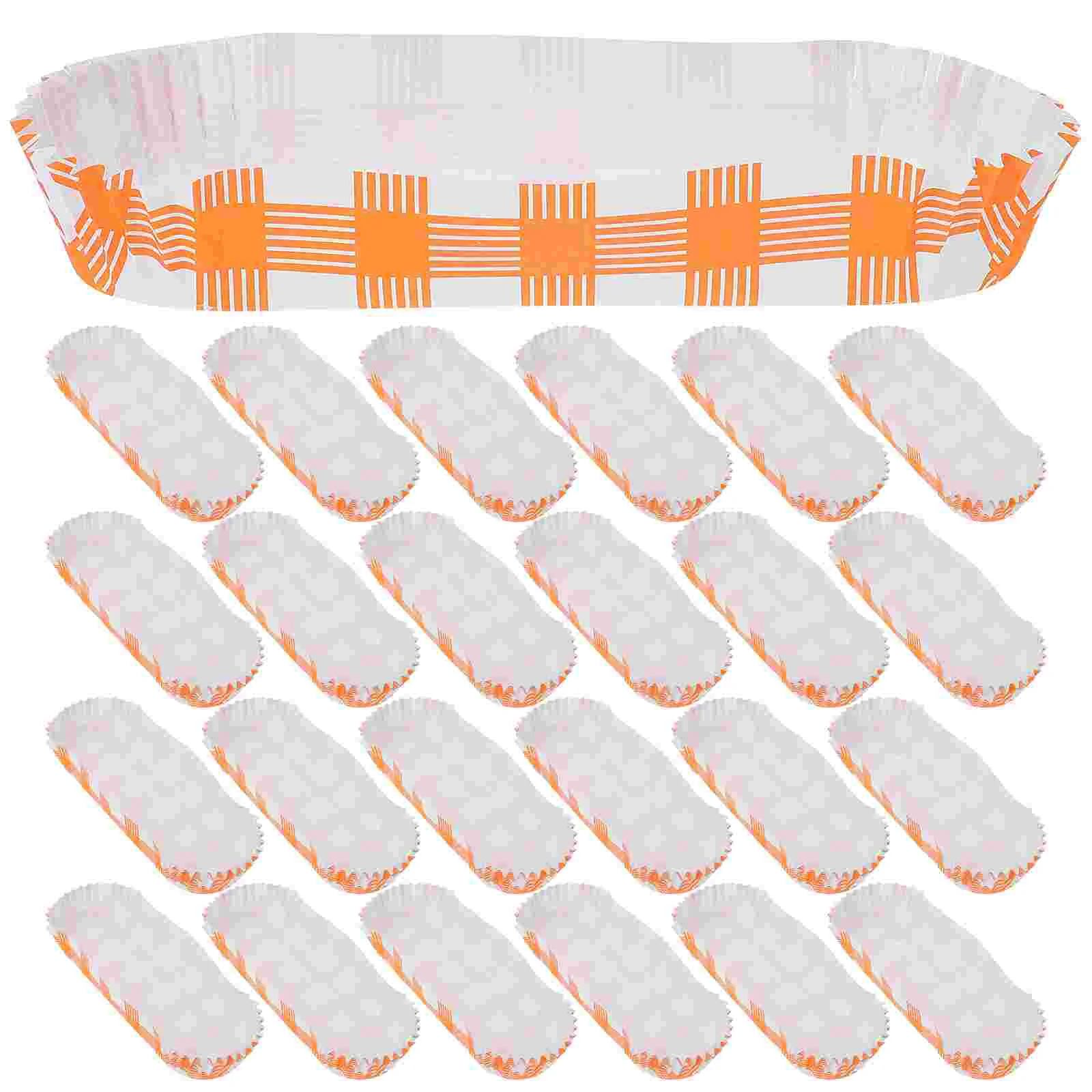 

100 Pcs Sleeve Paper Hot Dog Tray Baby Hotdog Food Greaseproof Take Out Containers Snack