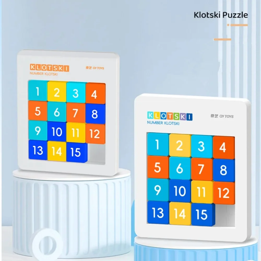 QiYi nomor Klotski 4x4 Macaron magnetik, mainan Puzzle edukatif blok geser kecepatan profesional